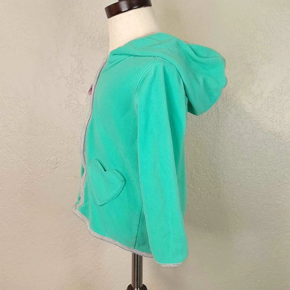 Carter’s Mint Green Soft Heart Pocket Hoodie Sweatshirt Jacket (24M)